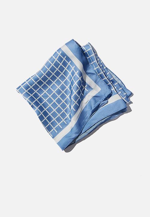 Rubi - Versatile scarf - mindy micro check silver blue