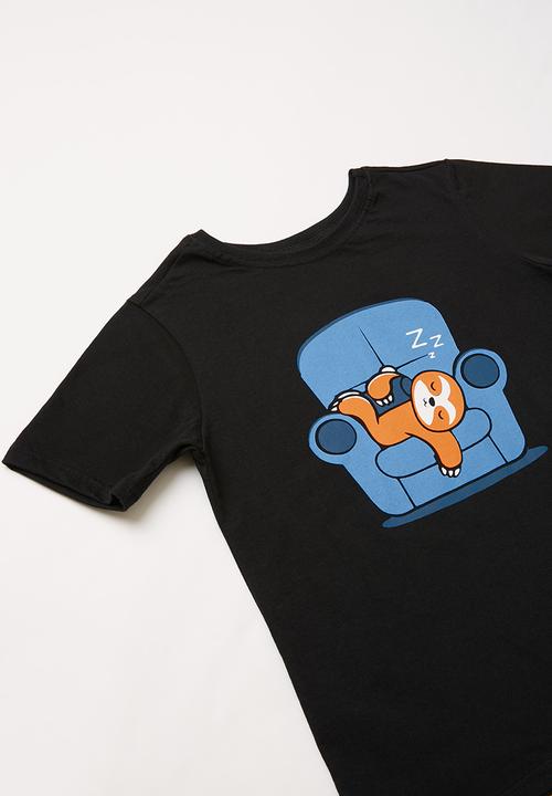 Pop Candy - Boys shorts & tee pj set - black & blue 