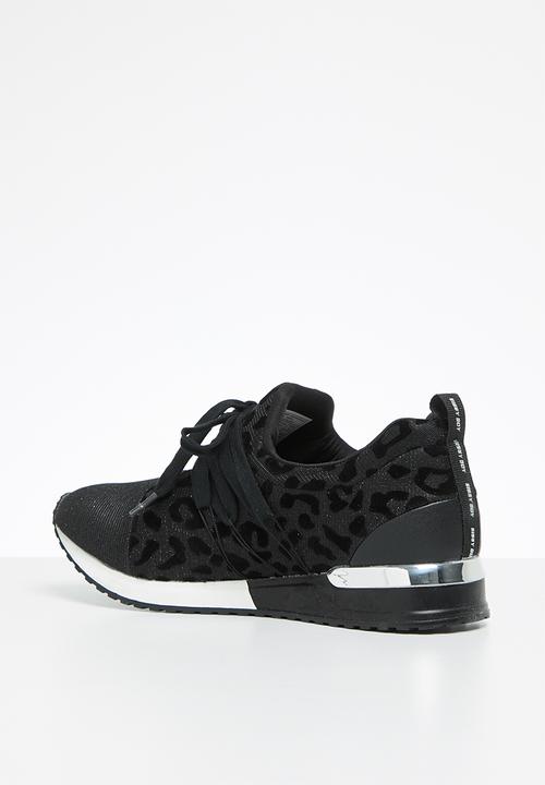 SISSY BOY - Creeper animal print sneaker  - black