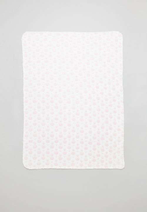 Pop Candy - Baby girls blanket - pink & white