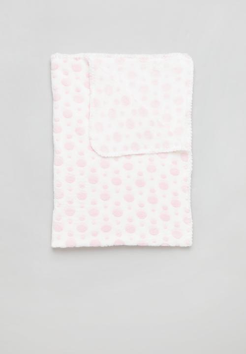 Pop Candy - Baby girls blanket - pink & white