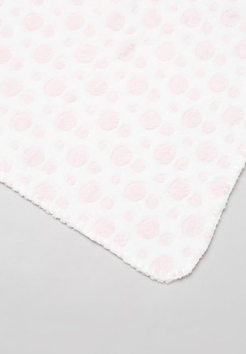 Pop Candy - Baby girls blanket - pink & white
