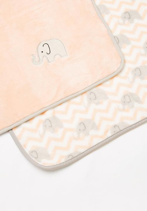 Pop Candy - Girls 2 pack blanket - pink & Grey 