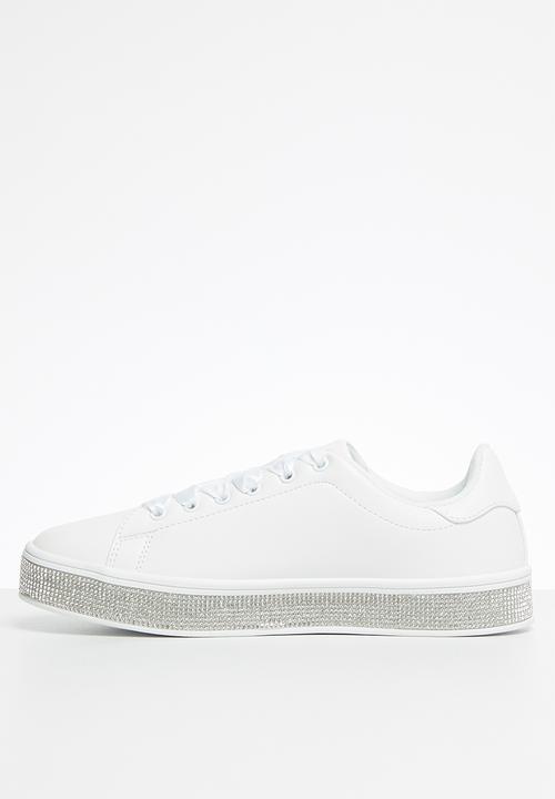 SISSY BOY - Duchess sneaker with bling sole  - white
