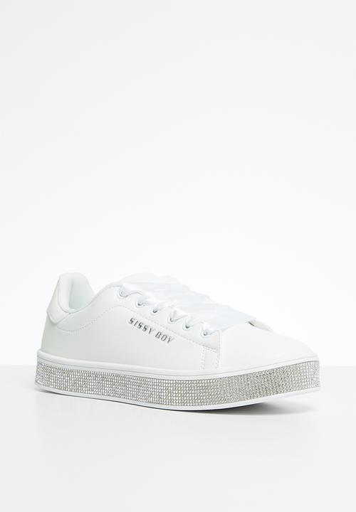 SISSY BOY - Duchess sneaker with bling sole  - white