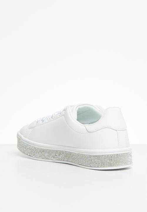 SISSY BOY - Duchess sneaker with bling sole  - white