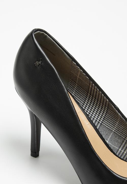 POLO - Aspen mid heel patent court - black