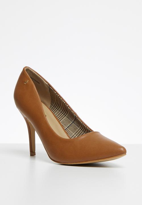 POLO - Aspen mid heel patent court - tan