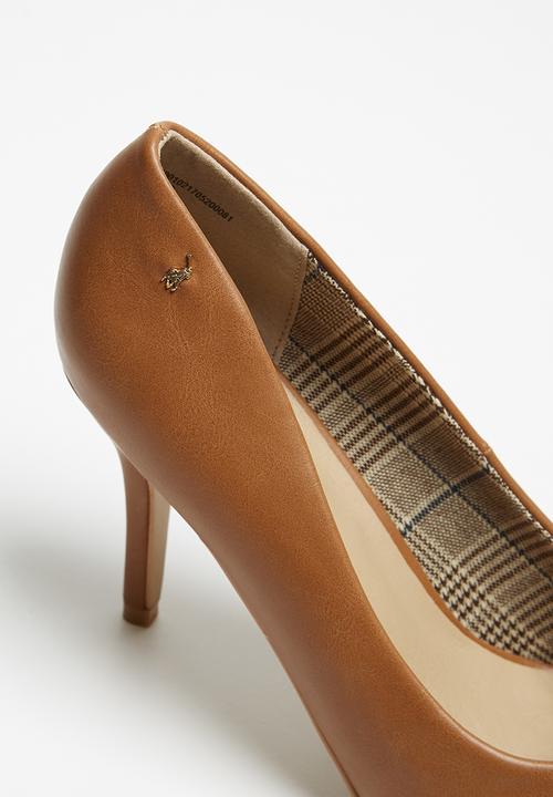 POLO - Aspen mid heel patent court - tan