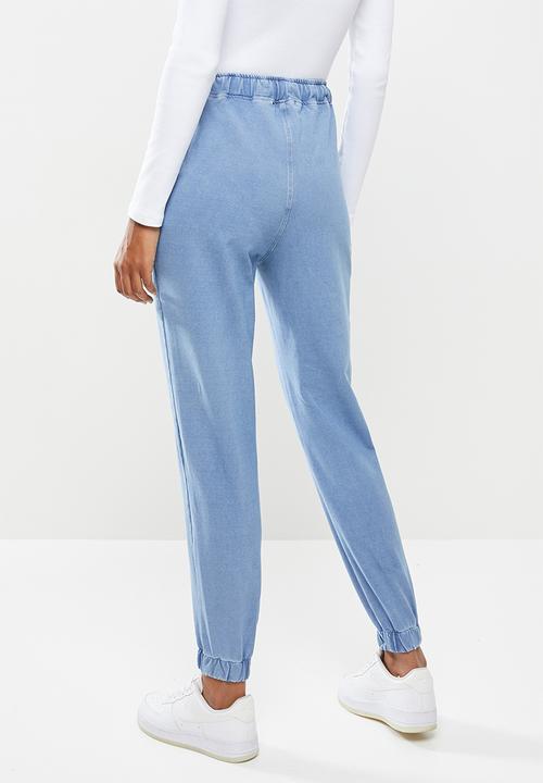 SISSY BOY - Athleisure track pants in knit - blue 