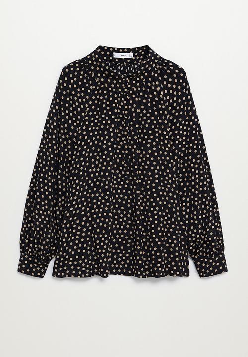 MANGO - Blouse peach - black