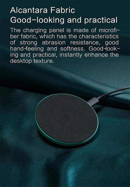 ZMI - Wireless charging pad including 1m cable-green