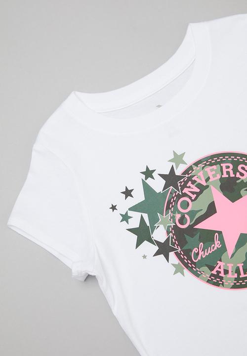 Converse - Converse girls chuck patch camo start tee - white