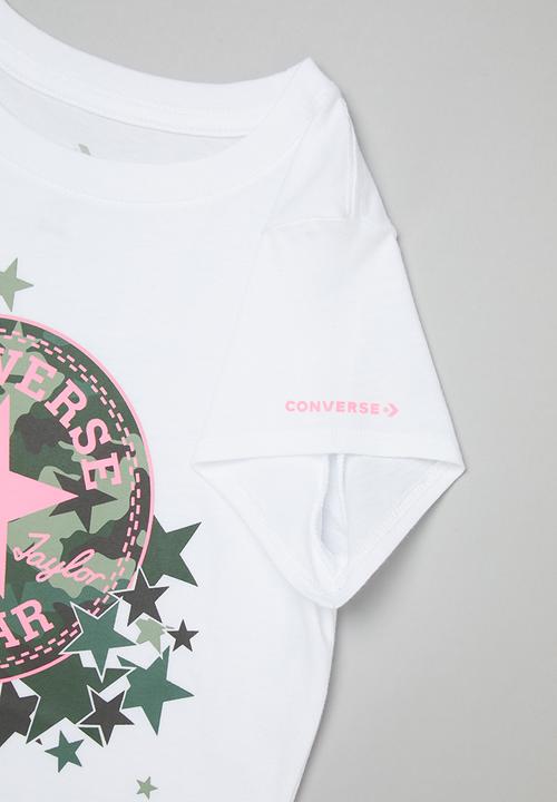 Converse - Converse girls chuck patch camo start tee - white