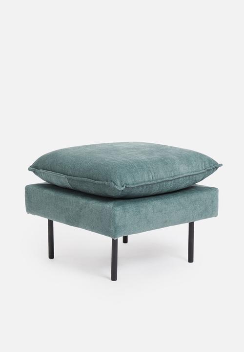 Sixth Floor - Flange ottoman - teal