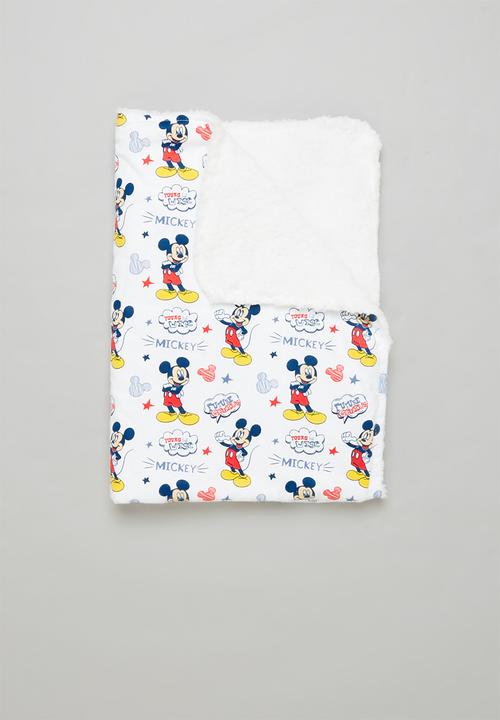 Character Group - Mickey Mouse sherpa throw - white