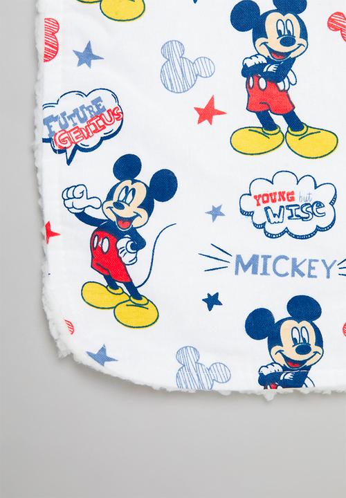 Character Group - Mickey Mouse sherpa throw - white