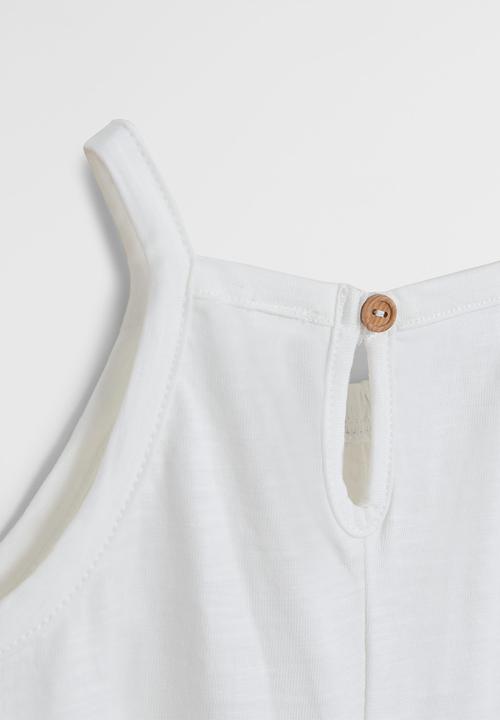 MANGO - Wanda playsuit - white