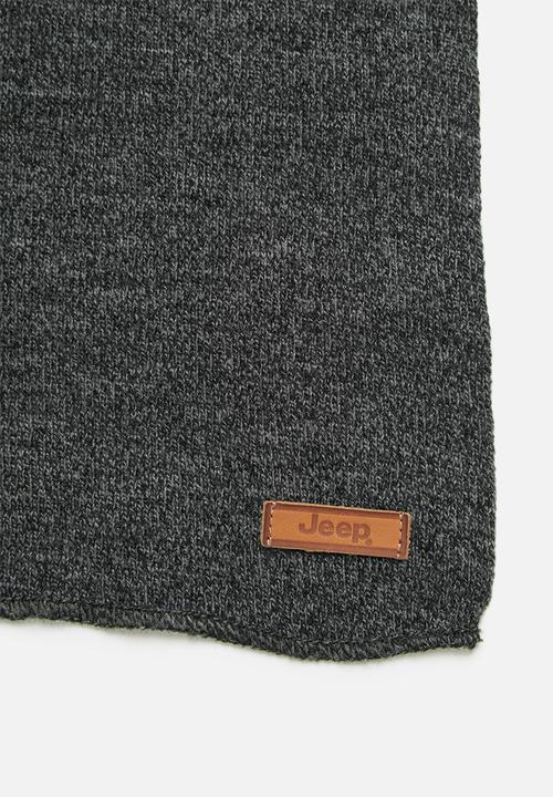 JEEP - Knitted scarf - charcoal 