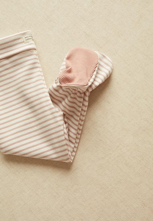 MANGO - Polaina trousers - tan & white