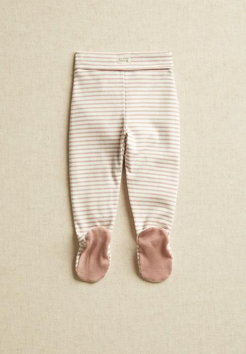 MANGO - Polaina trousers - tan & white