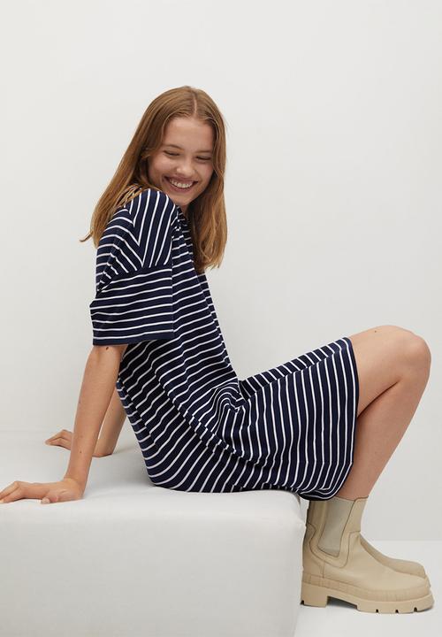 MANGO - Dress polera-h - navy