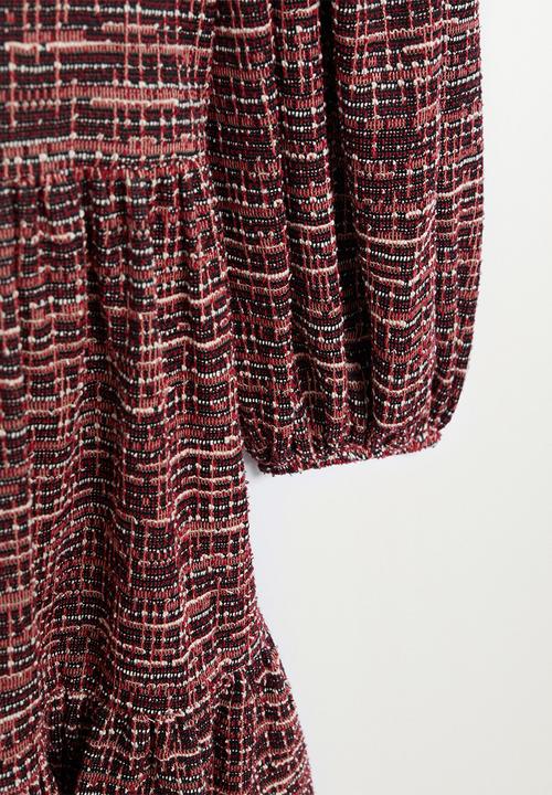 MANGO - Dress seven - dark red