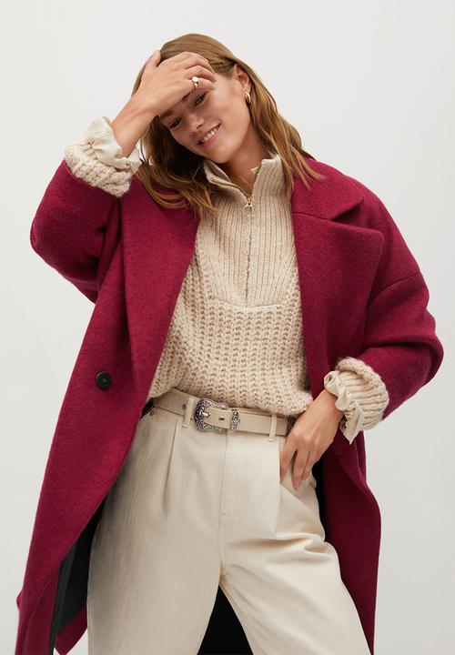 MANGO - Coat coctel - pink