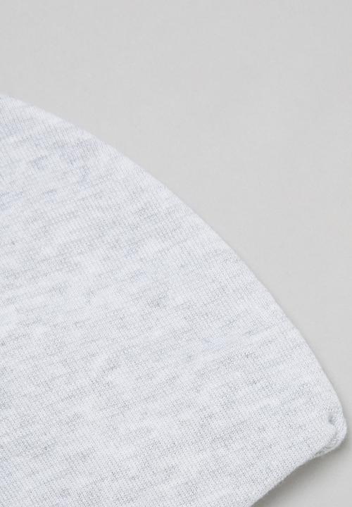 Pop Candy - 2 Pack stripe beanie - grey & white 