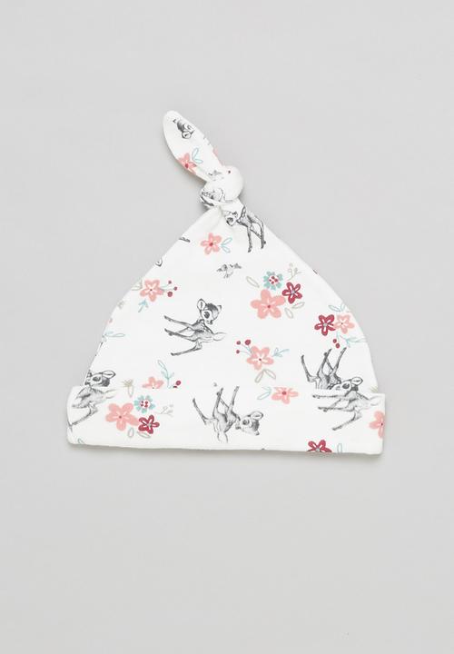 Pop Candy - Girls 2 pack printed beanies -  white 
