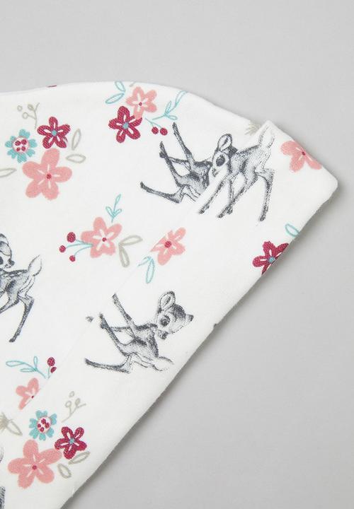 Pop Candy - Girls 2 pack printed beanies -  white 