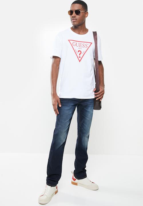 GUESS - Guess classic triangle short sleeve tee - white