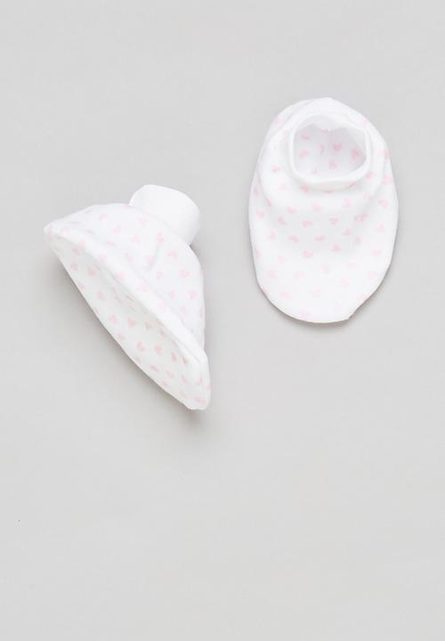 Pop Candy - Girls socks & mittens set - white