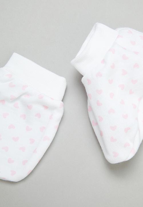 Pop Candy - Girls socks & mittens set - white