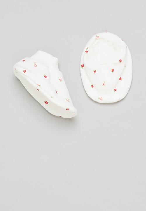 Pop Candy - Girls socks & mittens set - cream