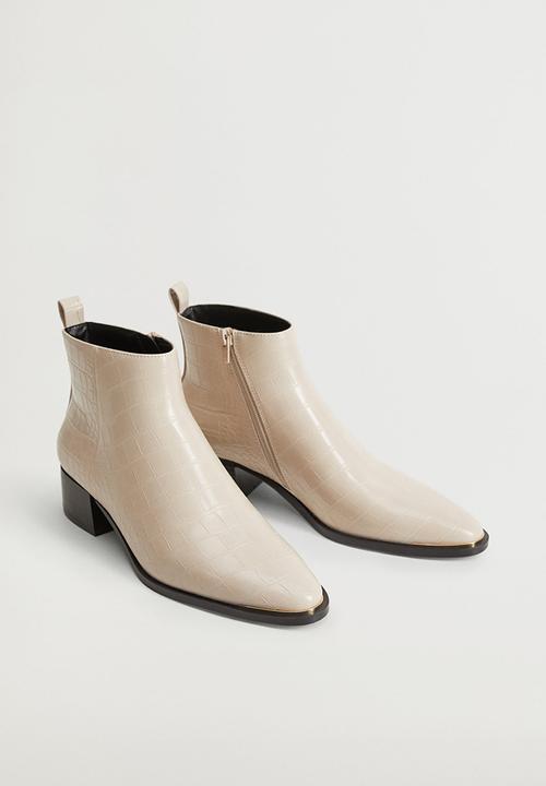 MANGO - Minute ankle boot - natural
