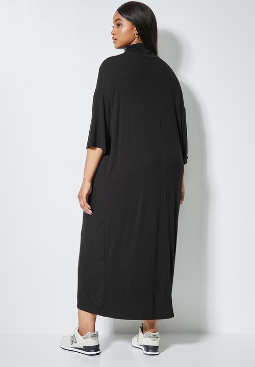 Superbalist - Turtle drop shoulder dress - black