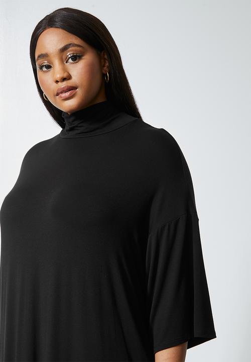 Superbalist - Turtle drop shoulder dress - black