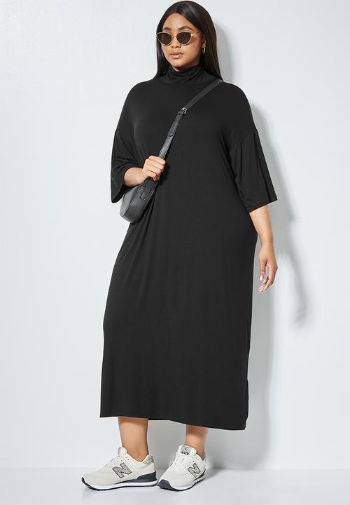 Superbalist - Turtle drop shoulder dress - black
