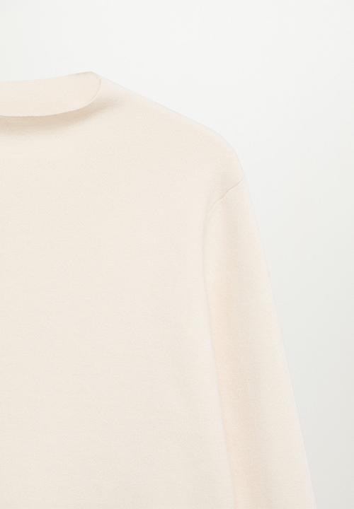 MANGO - Sweater chimney - light beige