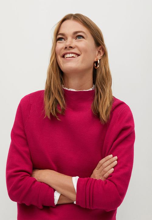 MANGO - Sweater chimney - pink
