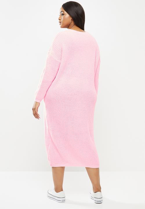 Glamorous - Curve pearl dress - pale pink