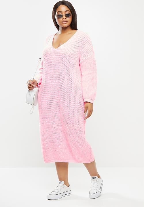 Glamorous - Curve pearl dress - pale pink