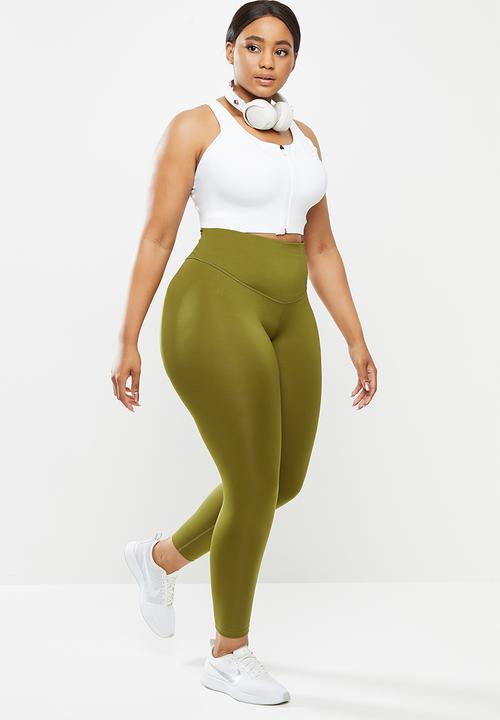 Nike - Curve swoosh run tights 7/8 - olive