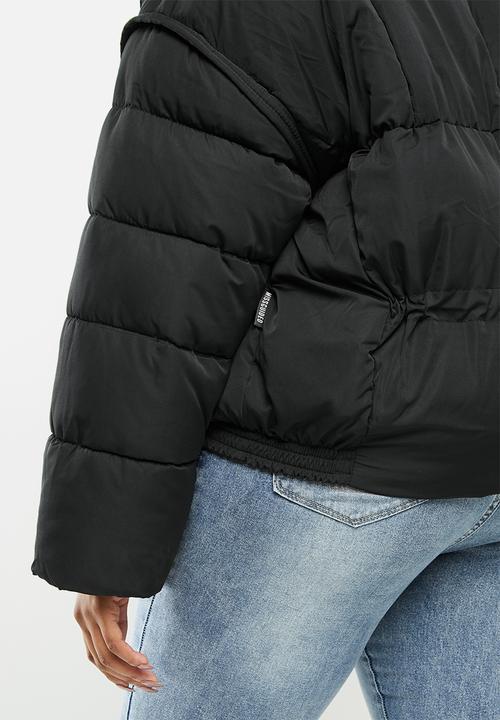 Missguided - Plus ultimate fur collar puffer jacket - black