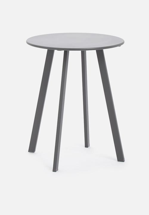 H&S - Round outdoor side table 40cm - black 