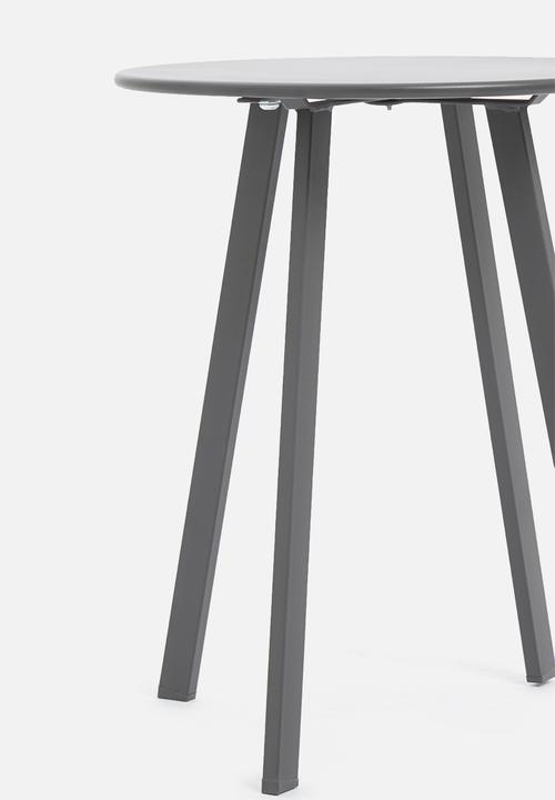 H&S - Round outdoor side table 40cm - black 