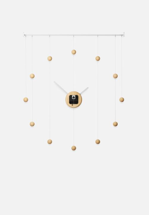 Umbra - Hangtime clock - white & natural