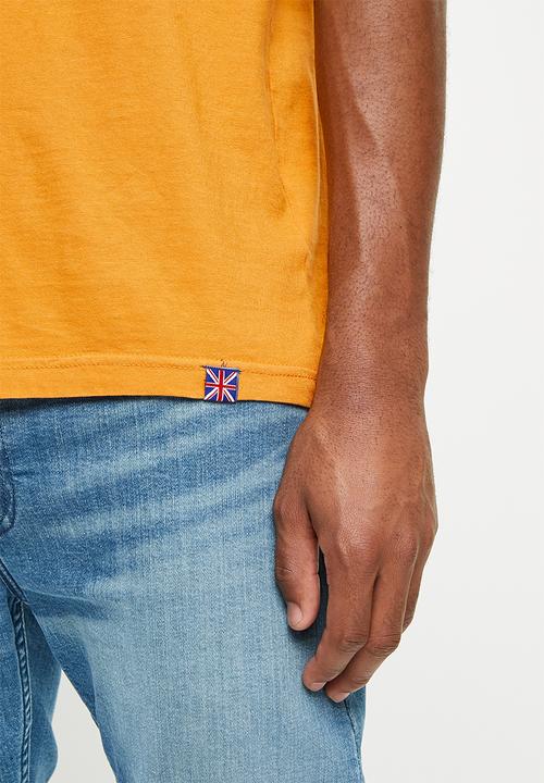 Lonsdale - Garment dye crew neck tee - mustard