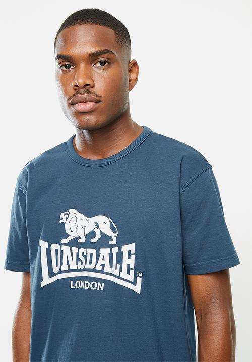 Lonsdale - Garment dye crew neck tee - navy